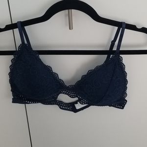Navy lace bralette NWOT